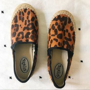 Stevies Cheetah Espadrilles Girls Size 3 NWOT